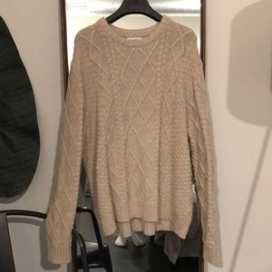 Oversized Mens Cable Knit Sweater